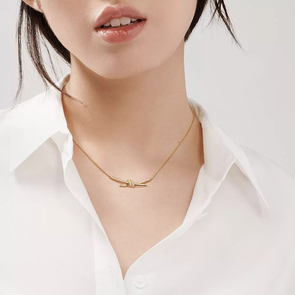 【スーパーセール開催中！】Tiffany＆Co. ティファニーイエローゴールドにダイヤモンドをセッティング